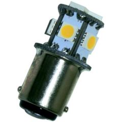 LED Replacement Bulbs, Mini Tower LED, SMD 5050 LED's, energy-efficient LEDs, low amp draw, Scandvik, warm white color, BA15d Bayonet Base, 24-Dec voltage, 1.92 watts
