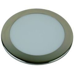 Scandvik 41561P LED Flush Mount Ceiling Light, 4-Color, 6" Diameter, Polycarbonate Lens, 316 Stainless Trim Ring, IP67 Rating, Energy-Efficient, Voltage 24-Dec, Power Consumption 9.3 Watts, Indoor Outdoor Use, Elegance, Versatile Lighting