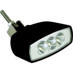 Scandvik 41446P Compact LED Spreader/Deck Light, Black, marine adventures, visibility, safety, energy efficiency, durability, waterproof, adjustable bracket, UV resistant, polycarbonate, stainless steel, daylight white LEDs