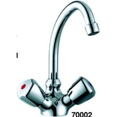 Scandvik 70002 Chrome Plated Brass Galley Mixer Faucet, Traditional Styling, Modern Enhancements, Swivel J-Spout, High-Quality Brass, Durable, Long-lasting, Elegant Design, Timeless, Convenient Swivel Spout, Secure Installation, Leak-Free, Trusted Manufac