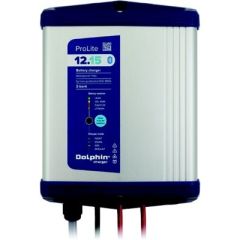 Scandvik 99215 Dolphin Prolite Series Battery Charger, 15 Amp, Bluetooth Connectivity, Compact Design, Efficient Charging