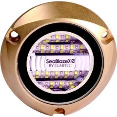 Lumitec 101515 SeablazeX2 Underwater LED Light, Spectrum Full-Color RGBW, Bronze Bezel, marine lighting, underwater illumination