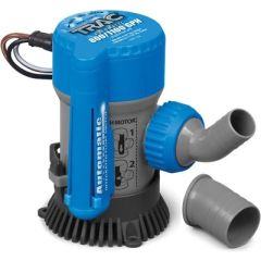 Trac Automatic Bilge Pump, Self-Priming Centrifugal Design, 800/1100 GPH, 3/4" & 1-1/8" Outlets, Cartridge Style Pump Head, ABYC & Coast Guard Compliant, Camco Crafted