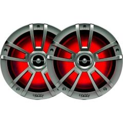 Infinity 622MLT Coaxial Marine Speakers, Titanium, RGB lighting, durable, powerful bass, crystal-clear sound, easy installation, high-quality, IPX5 Y30 Magnet Technology, Seaworthy brand