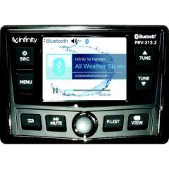 Infinity INFPRV3152, PRV315.2, AM/FM/WB/USB Bluetooth® Stereo, boat stereo, vehicle stereo, Bluetooth® technology, 3.5" Color-TFT screen, wireless music streaming, 2 Ohm Stable, 4 x 50 watts output, USB input, aux input, AM/FM/WB tuning, marine audio, Sea