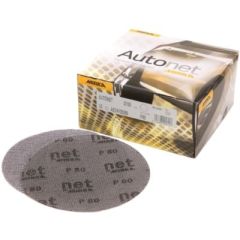 Autonet 6" Disc, 80G, Sanding Solution, Mesh Grip, Mirka Abrasives, Grade P80, Dust-Free Sanding, Hook & Loop Fastening, Long Lifespan, Versatile Application