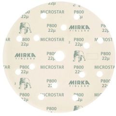 Microstar 6" Film Vac, 1500G, polishing, professional, Mirka abrasives, Grade P1500, polyester backing, stearate treatment, aluminum oxide grains, flawless finish, durability, versatile, high performance