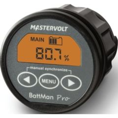 Mastervolt Battman Pro Battery Monitor, battery monitor, battery bank, power bar, voltage, current, amp-hours, time remaining, battery capacity, special battery status events, boat, RV, vehicle, Afi, marinco, guest, nicro, bep, marine products, power supp