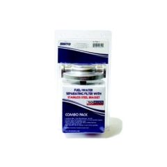 Fuel / Water Separator Kit, Sierra 10 micron filters, Engine running smoothly, Fuel water separator, Clean gasoline, Reliable fuel supply, Engine stalling, High-quality filter, Brass pipe plugs, Precision and durability, Yamaha MAR-SPRTR-HD-SS, Stainless 