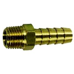 Brass Hose Barb, Male, Johnson/Evinrude 173312, 3/8" hose barb, 1/4" NPT, high-quality brass, corrosion-resistant, versatile connector, durable fitting
