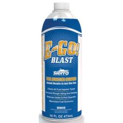 E-GO! Blast Fuel Injector Cleaner, Mercury Yamaha Honda engines, fuel efficiency, emissions, Sierra brand, engine care, improved performance, fuel economy, longevity