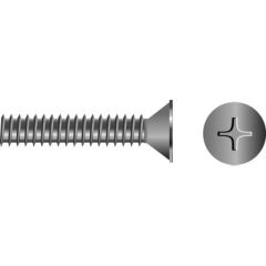 Seachoice Stainless Steel Phillips Machine Screw, Flat Head
