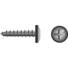 Seachoice 59588 Stainless Steel Phillips Tapping Screw, Pan Head, high-quality stainless steel, corrosion-resistant, durable, professional finish, Phillips drive, easy installation, ample supply, convenient packaging, reliable fastening.