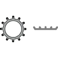 Stainless External Tooth Lock Washer, Seachoice