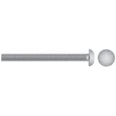 Carriage Bolt, 1/2"-13 x 5", Seachoice, steel bolt, galvanized coating, heavy-duty, corrosion-resistant, versatile, precise threading, quantity of 10, professional appearance, reliable, trusted brand.