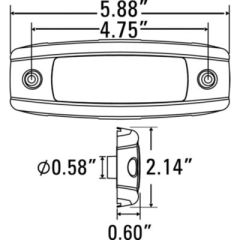 Seachoice Water Dragon LED Underwater Light, White, TecSeal Urethane Potting, 5500 Lumens, anodized die-cast aluminum, 12 high-quality LED bulbs, stainless steel bezel, amperage 4.84