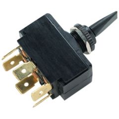 Seachoice 3 Position Toggle Switch, Black Plastic Paddle, On/Off/Mom On, Marine Toggle Switch, Electrical Switch, Seachoice Toggle Switch