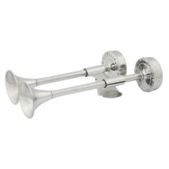 Seachoice 14623 Compact Dual Trumpet Electric Horn, Stainless Steel
