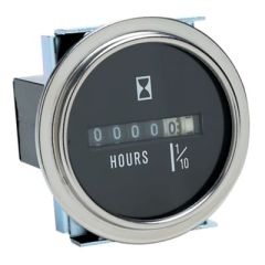 Seachoice 15301 Hour Meter, Stainless Steel Bezel