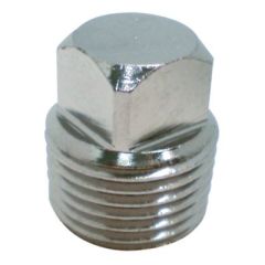 Seachoice Replacement Garboard Drain Plug, Chrome/Brass Plug