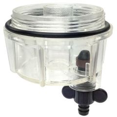 Seachoice 10 Micron Fuel/Water Separating Filter, See Thru Plastic Bowl