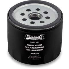 Seachoice 21071 Premium Oil Filter, GM L4-6 & V8 Short engines, High-efficiency filtration, Epoxy coated interior, Marine products, OEM numbers, Corrosion resistance, Engine performance, Durability, Reliability