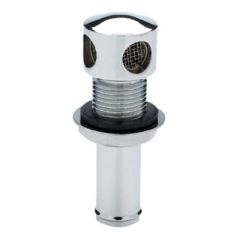 Seachoice Thru-Hull Vent, Chrome Plated, Gas Tank Ventilation, Boat Accessories, Hull Thickness, Fire Screen, Gas Tank Vent, Boat Owner, Ventilation Needs, Brass Construction, Monel Screen, Hull Vent, Gas Tank, Boat Vent, Boat Upgrade