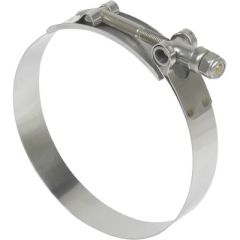Seachoice 23454 Heavy-Duty T-Bolt Clamp, 300 Stainless Steel