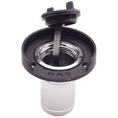 Seachoice Chrome Plated Zinc Gas Deck Fill, Cap Strap Tether, Boat Fuel System, Marine Environments, Corrosion Resistance, Grounding Screw, Cap Tether, Easy Installation, Secure Fit, Durability, Elegance, Functional Design