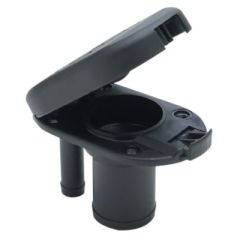 Seachoice Molded Plastic Gas Deck Fill, Vent Cap, Hinge Flip Top, 1-1/2" Hose, Marine Fueling, USCG Regulations, CE Certified