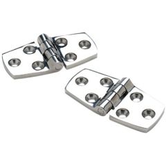 Seachoice Stainless Steel Door Hinges, Heavy-duty Cast 316 Stainless Steel, Easy Installation, Drilled and Counter Sunk Design, 1-1/2" x 4" Size Fit, Sleek Stainless Steel Finish, Residential and Commercial Use, Seachoice Brand, Fastener Size 8, Quantity 