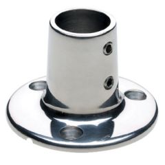 Seachoice Round Base Rail Fitting, 7/8" OD Tubing, Stainless Steel, Marine Industry, Boat Accessories, 316 Stainless Steel, Boating Adventures, Railings, Marine Environments, Seachoice Brand