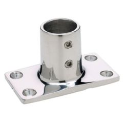 Seachoice Rectangular Base Rail Fitting, 7/8" OD Tubing, Marine Equipment, Cast 316 Stainless Steel, 90-degree Base Fitting, Corrosion Resistance, Polished Finish, Pre-drilled Holes, Cup-point Set Screws, Stable Foundation, Seachoice Manufacturer, Boat Up