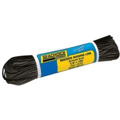 Seachoice Braided Utility Line, 1/8" x 100' Black, rigging rope, outdoor adventures, durability, reliability, outriggers, fishing trip, tie downs, gear collection, Seachoice brand, quality, innovation, adventurer, weekend warrior, rigging rope.
