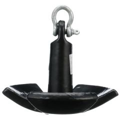 Seachoice 41530 Black Vinyl Coated River Anchor, 30 lbs., marine accessories, galvanized anchor shackle, rough bottom terrains, durable construction, boating adventure
