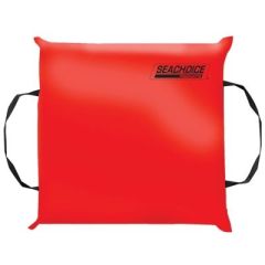 Seachoice 44940 Type IV USCGA Foam Safety Cushion, Red, emergency situations, high-quality PE foam filling, buoyant, compact size, bright red color, durable construction, water adventure, safety gear, lightweight design, aquatic adventures, sail with conf