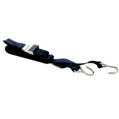 Seachoice Premium Gunwale Trailer Tie Down Strap, Black, Boat transportation, USA made polyester webbing, "J" hook, Quick release adjuster, Starbrite, 16' length, 2" width, Secure fit, Boat trailer upgrade