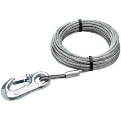 Seachoice 25' Galvanized Winch Cable, heavy-duty towing, galvanized snap hook, aircraft cable, towing vehicle, Seachoice, 7,000 lbs, 3/16", tensile strength, towing enthusiast