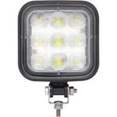 Seachoice 51661 LED Work Light, Flood Beam Square/Wide Angle, 12/24V, Black Housing, 9 LEDs, Heavy-Duty Lighting Solution, Dual Power Compatibility, IP69K Rated, Compact Design, Maximum Visibility, Stylish Finish, Stainless Steel Mounting Hardware, Upgrad