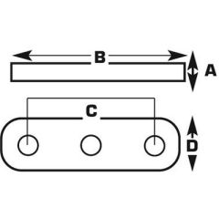 Light-Duty Axle U-Bolt Plate, Seachoice