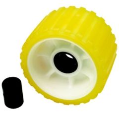 Seachoice Non-Marking TP Yellow Rubber Ribbed Roller, boat roller