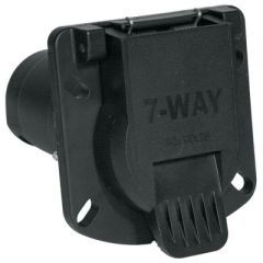7-Way Round RV Style Trailer Connector, Sealed Door
