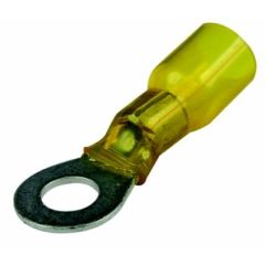 Seachoice Heat Shrink Ring Terminals, marine electrical, marine grade, heat shrinkable, ring terminals, pure copper, tin plated, corrosion protection, nylon/polyolefin tubing, adhesive lining, wire inspection, shrink times, abrasion resistance, environmen