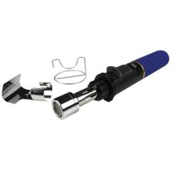 Seachoice Ultra Shrink Jet Flameless Butane Heat Tool, Industrial Heat Tool, Flameless Heat Gun, Piezo Ignition System, Heat Shrink Tubing, Deflector Attachment, Stand Attachment, 1400º F Output, Portable Design, Butane Fuel, Blue Handle, Toolbox Essentia