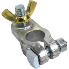 Battery Terminal, Positive, Wing Nut, Lead Alloy, Brass Plated, 3/8" Stud, Seachoice, Reliable, Quality, Vehicle, Boat, RV, Connection, Performance, Longevity