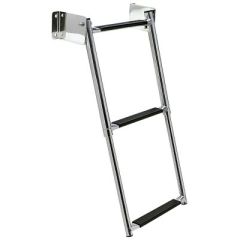 Seachoice 71231 Telescoping Transom Mount Stainless Steel 4-Step Ladder, durable marine ladder