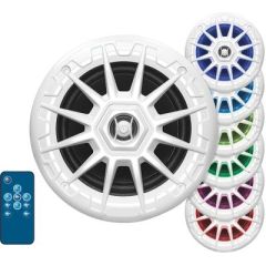 Seachoice 72111 5-1/4" Round LED Speakers, White, 150W, 2-Way, Pair