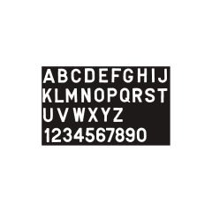 Seachoice 74881 Gothic Number, White Gothic Letters