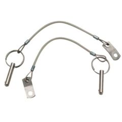 Seachoice Stainless Steel Quick-Disconnect Release Pins, durable cable, corrosion-resistant, compact size, secure connection, easy installation, outdoor use, reliable connection, effortless removal.