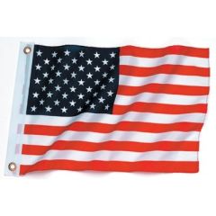 Seachoice 78201 12" x 18" Nylon Print Dyed U.S. Flag, Patriotic Flag